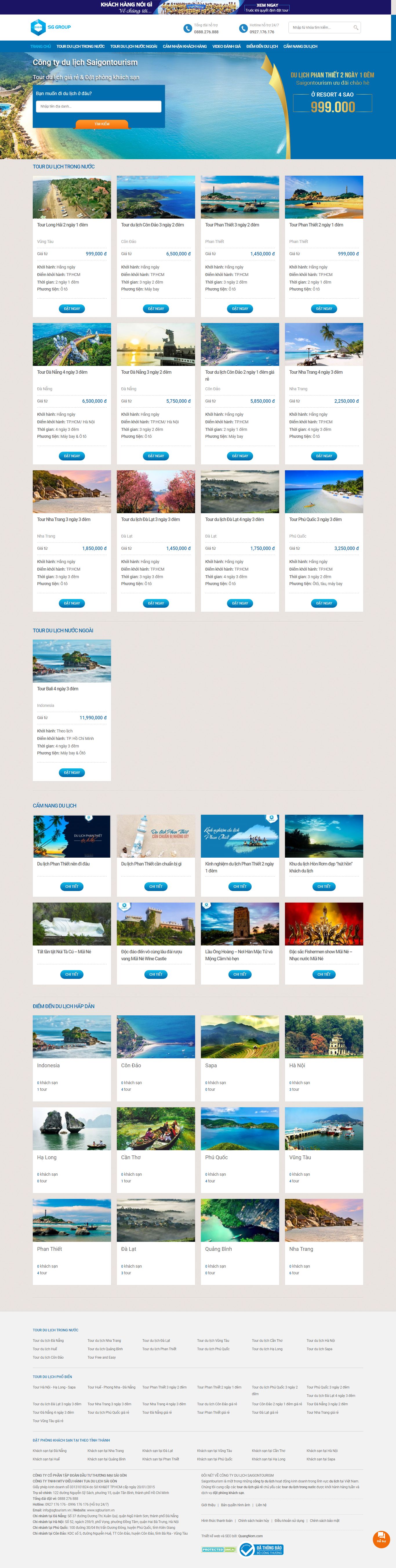 Thiết kế Website Web Bạc Liêu - sgtourismvn