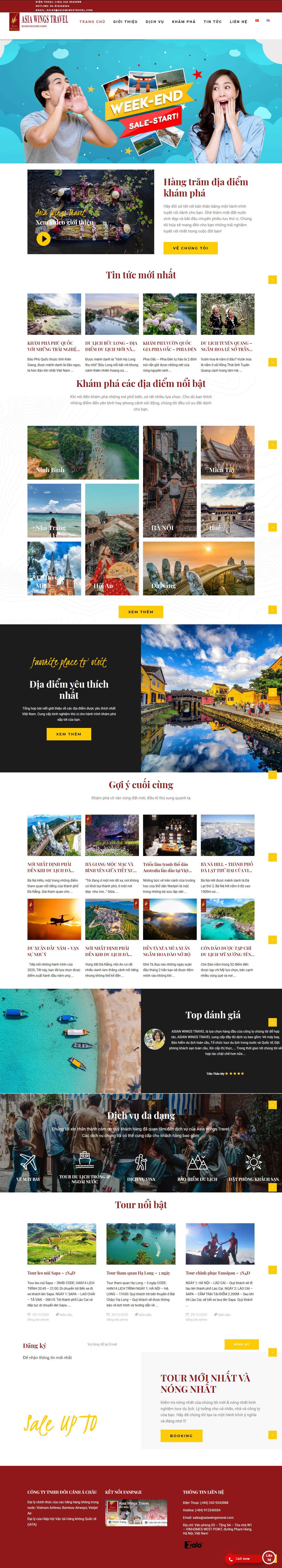 Thiết kế Website Web Bắc Kạn - asiawingstravelcom