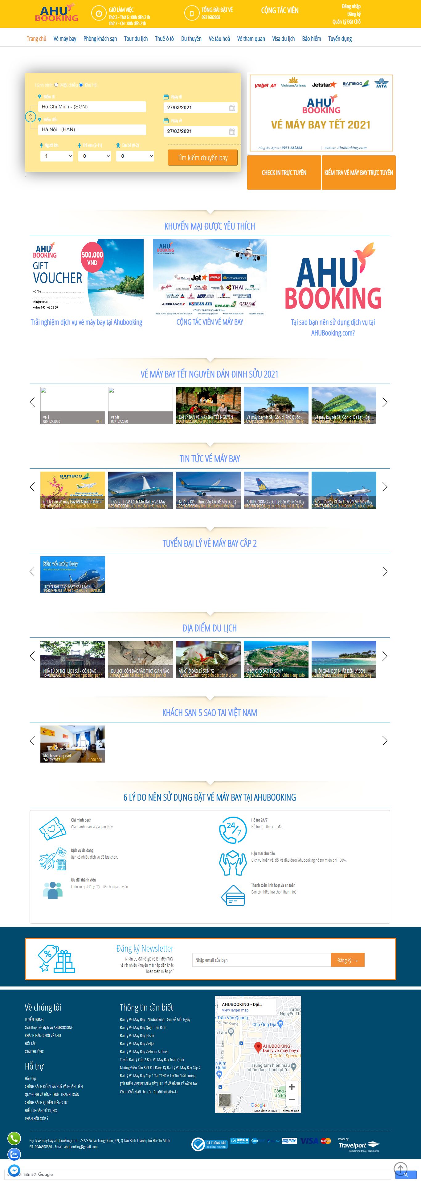 Thiết kế Website Web Bắc Kạn - ahubookingcom