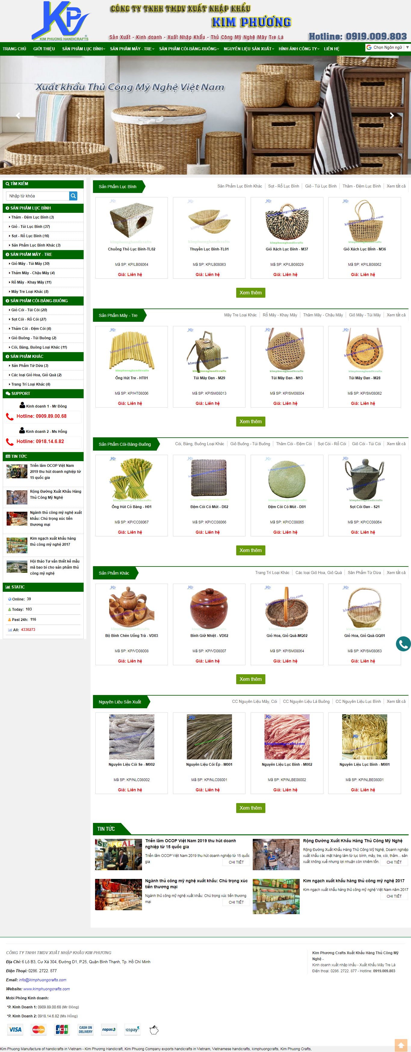 Thiết kế Website Web Bắc Kạn - kimphuongcraftscom