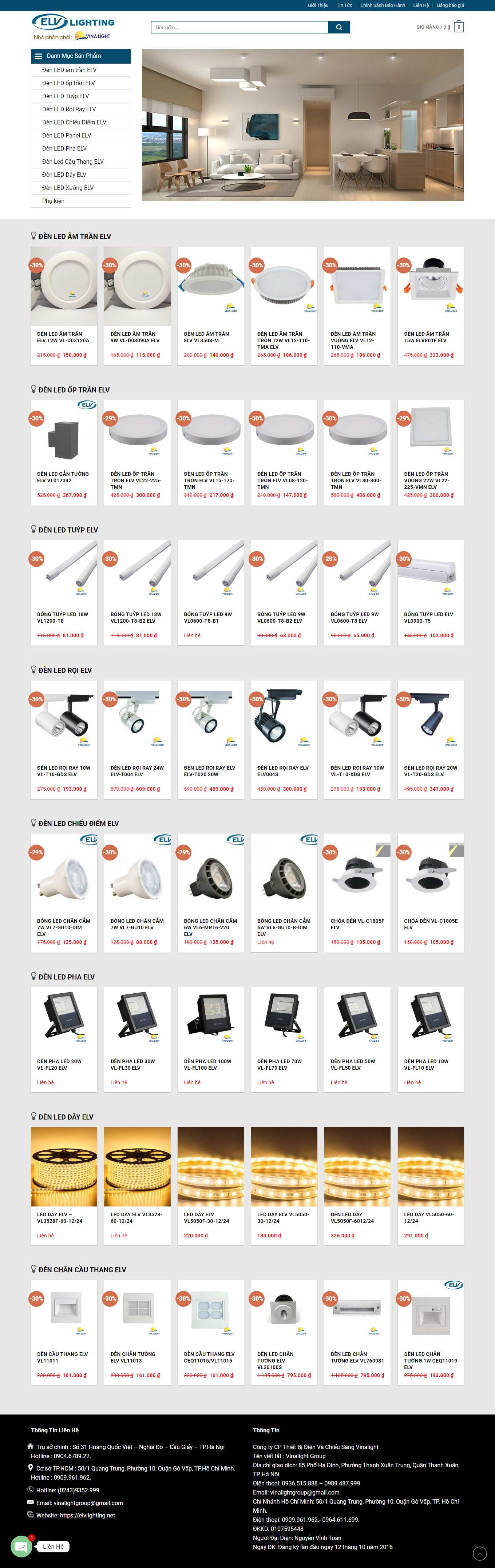 Thiết kế Website Web Hải Phòng - elvlightingnet