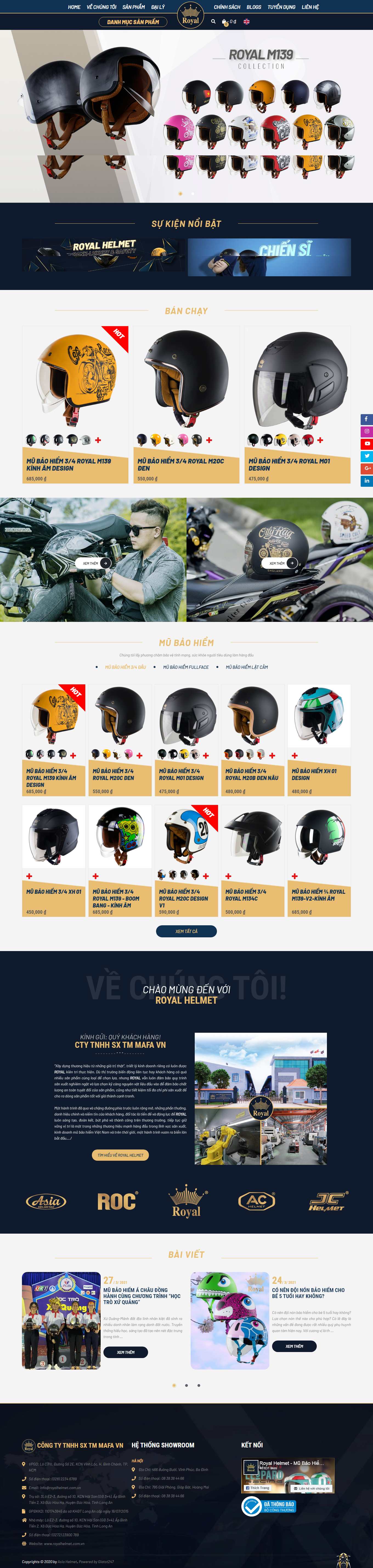 Thiết kế Website Web 	 Thành phố Hồ Chí Minh - royalhelmetcomvn