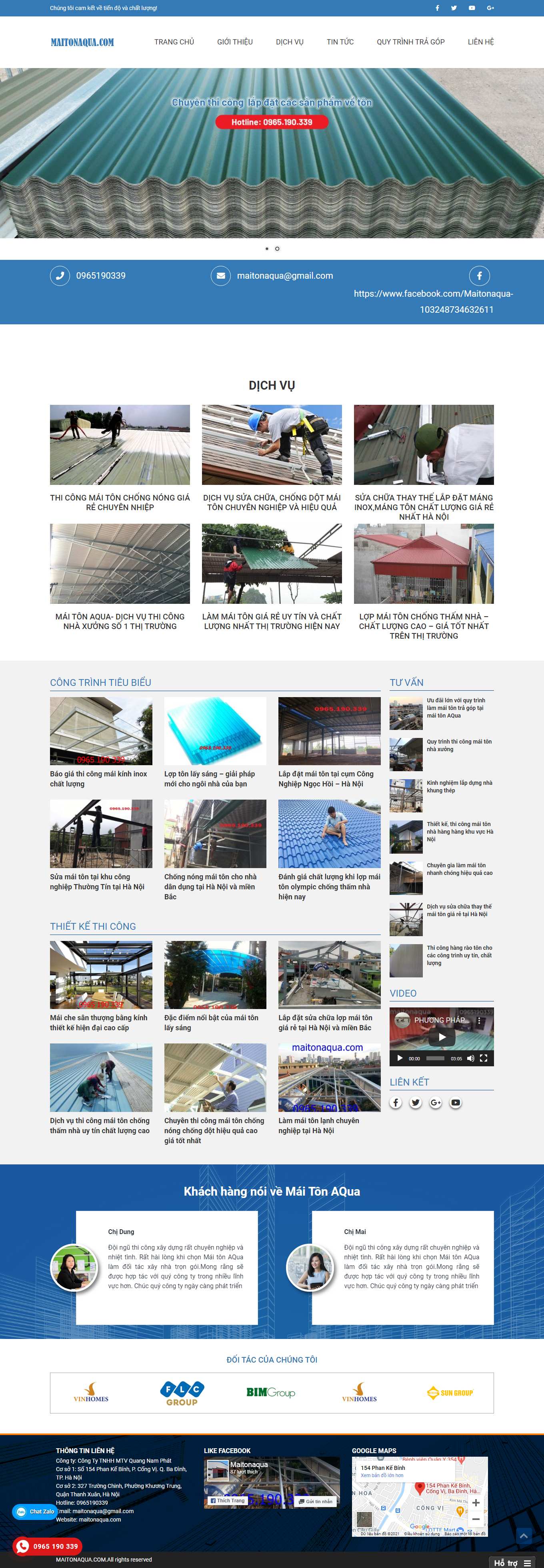 [caycanhnoithat] Thiết kế Website Web Bình Thuận - maitonaquacom