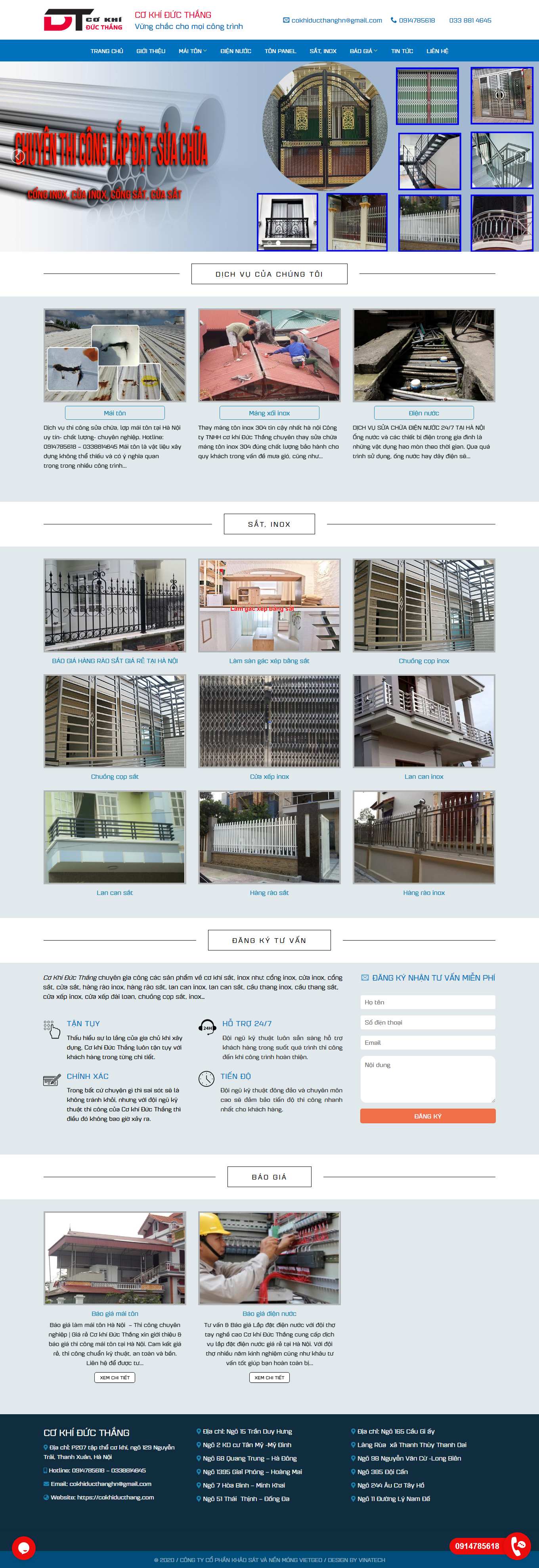 [caycanhnoithat] Thiết kế Website Web Bình Thuận - cokhiducthangcom