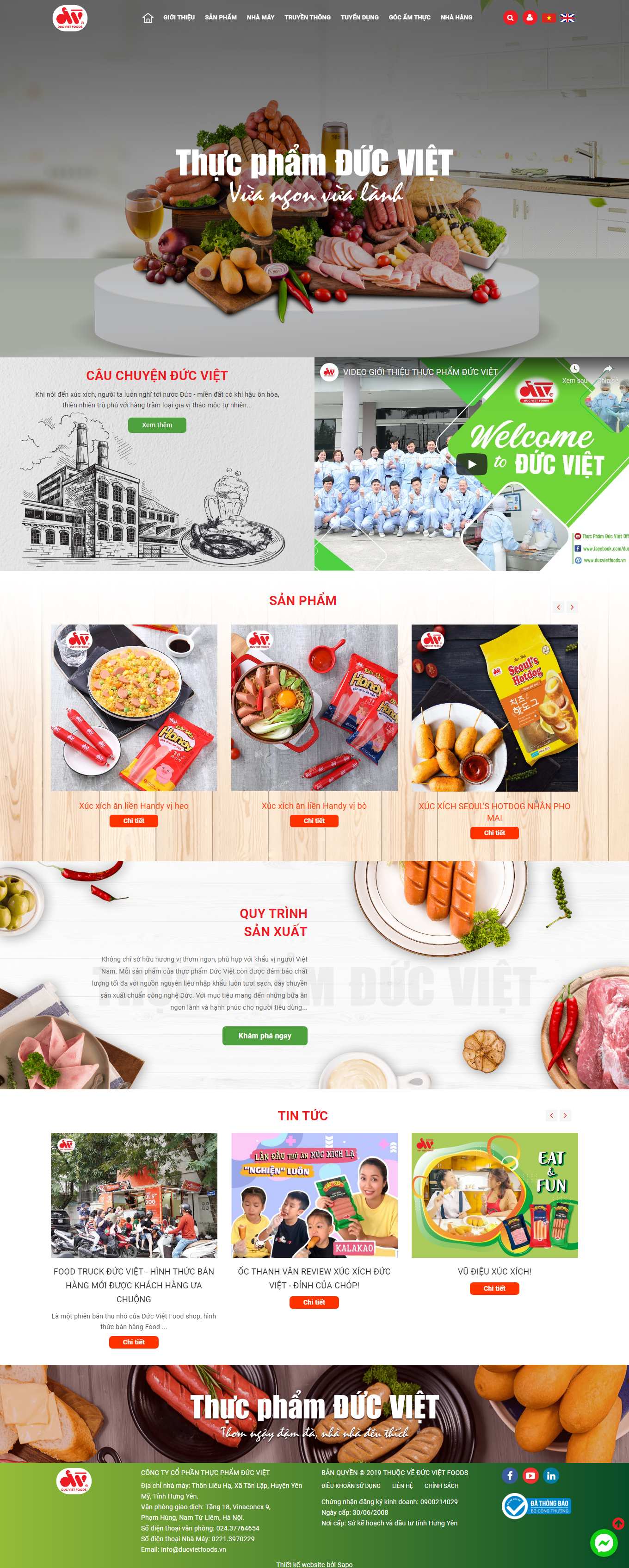[baobitvah] Thiết kế Website Web Điện Biên - wwwducvietfoodsvn
