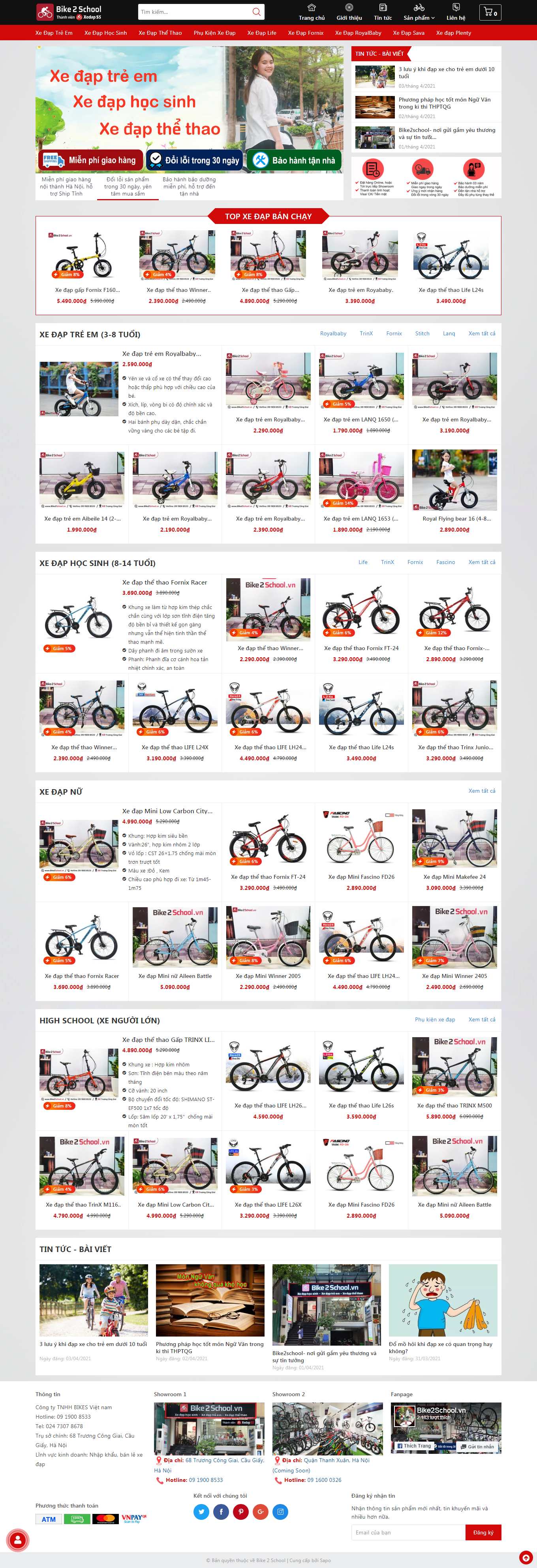 [suminhlong1] Thiết kế Website Web Nghệ An - bike2schoolvn