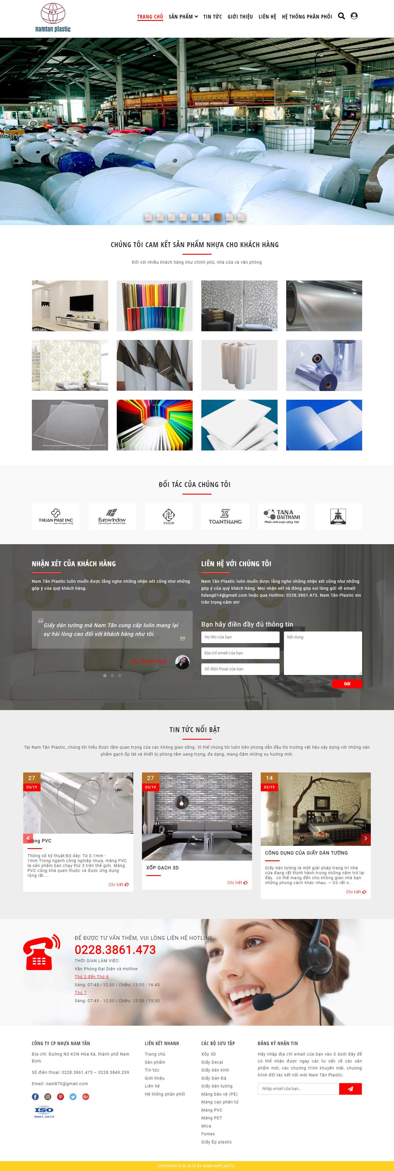 [aocuatui] Thiết kế Website Web Phú Thọ - namtanplasticcom