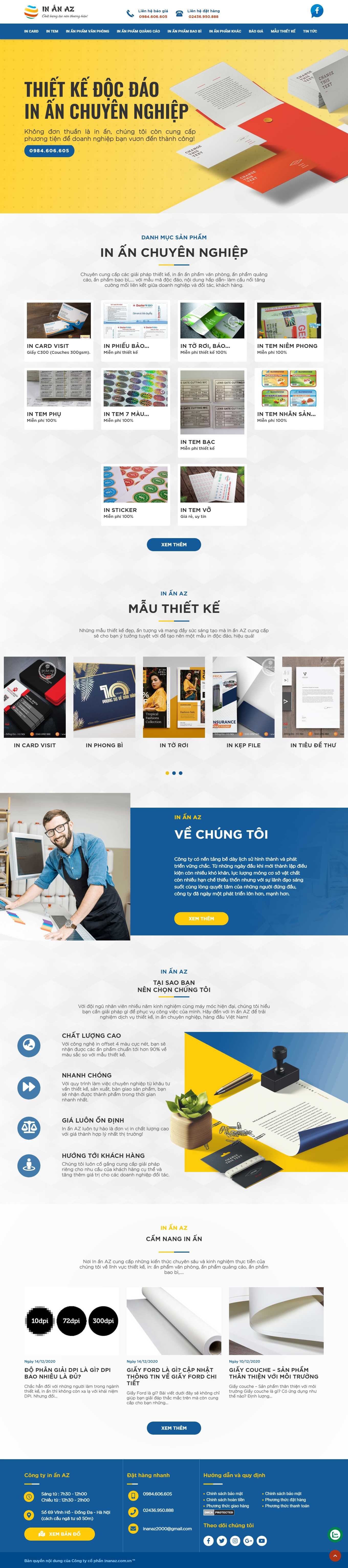 Thiết kế Website Web Tuyên Quang - inanazcomvn