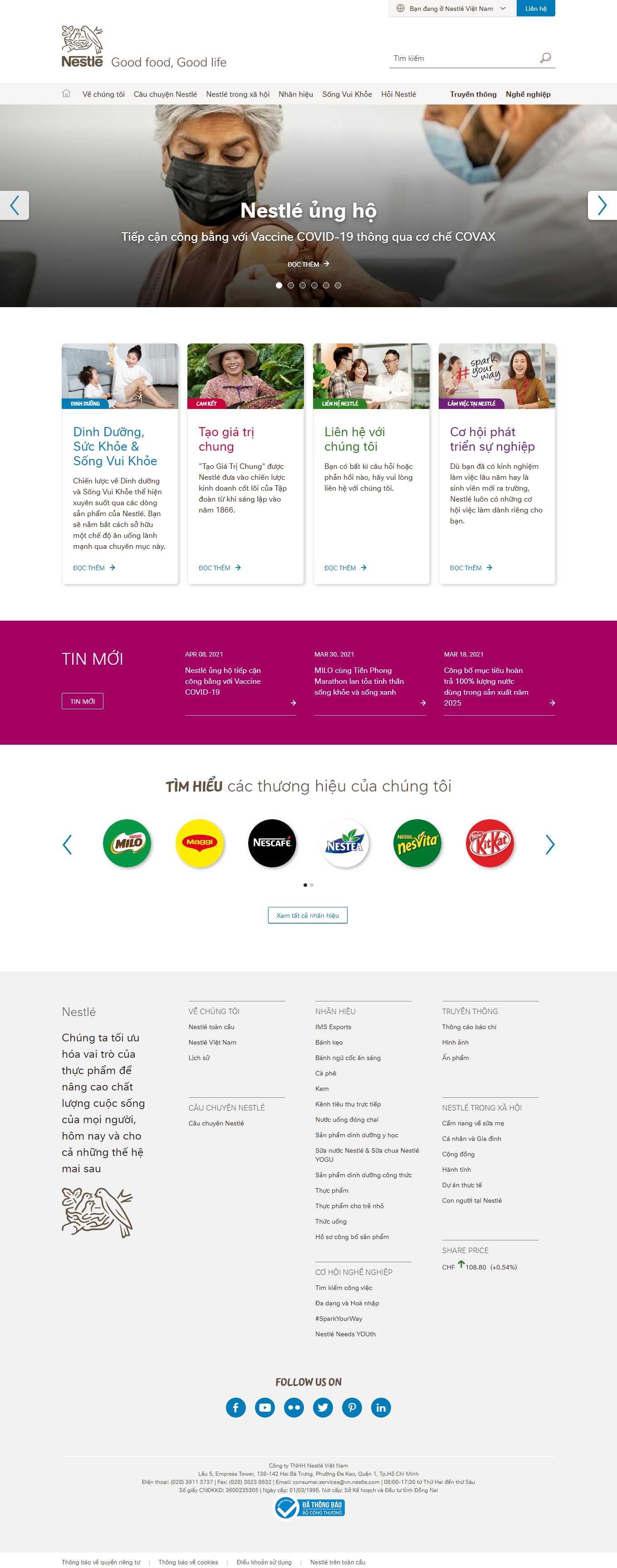[tinmoi] Thiết kế Website Web Quận 6 - wwwnestlecomvn