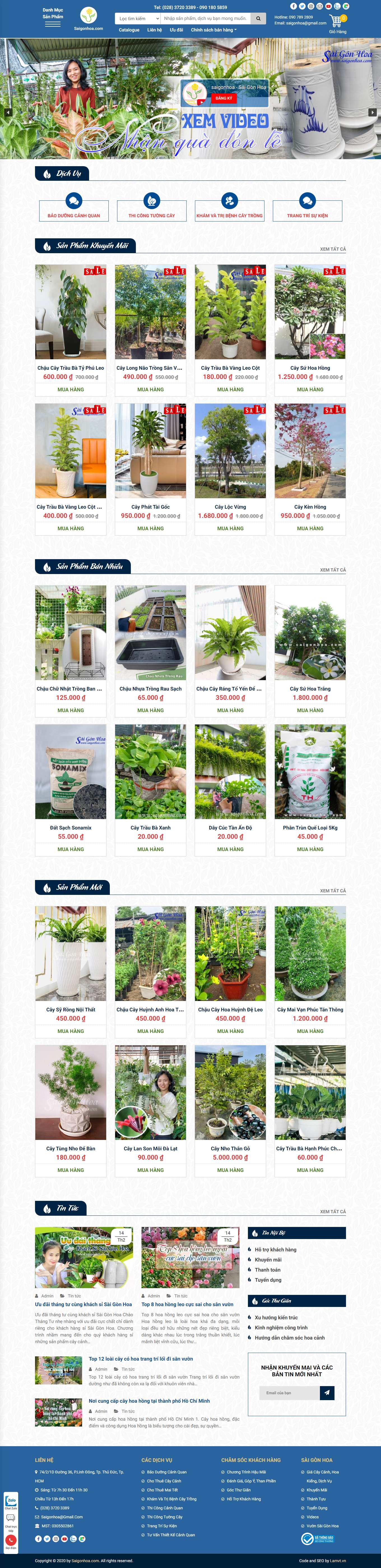 [mayin3d] Thiết kế Website Web Quận 11 - saigonhoacom