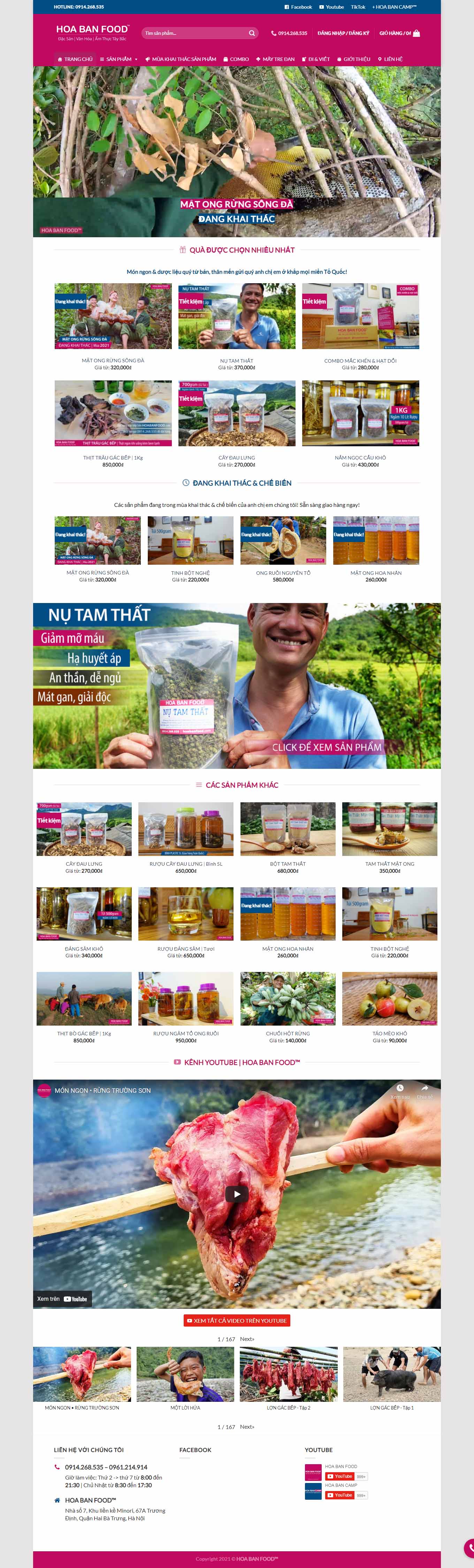 Thiết kế Website Web quận Bình Thạnh - hoabanfoodcom