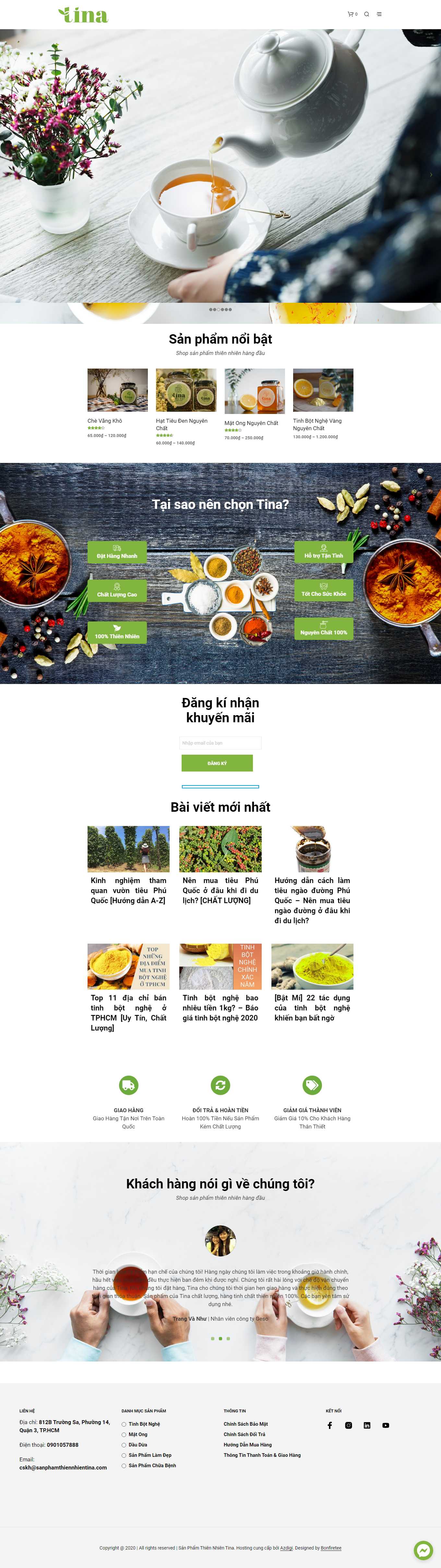 Thiết kế Website Web quận Bình Thạnh - sanphamthiennhientinacom