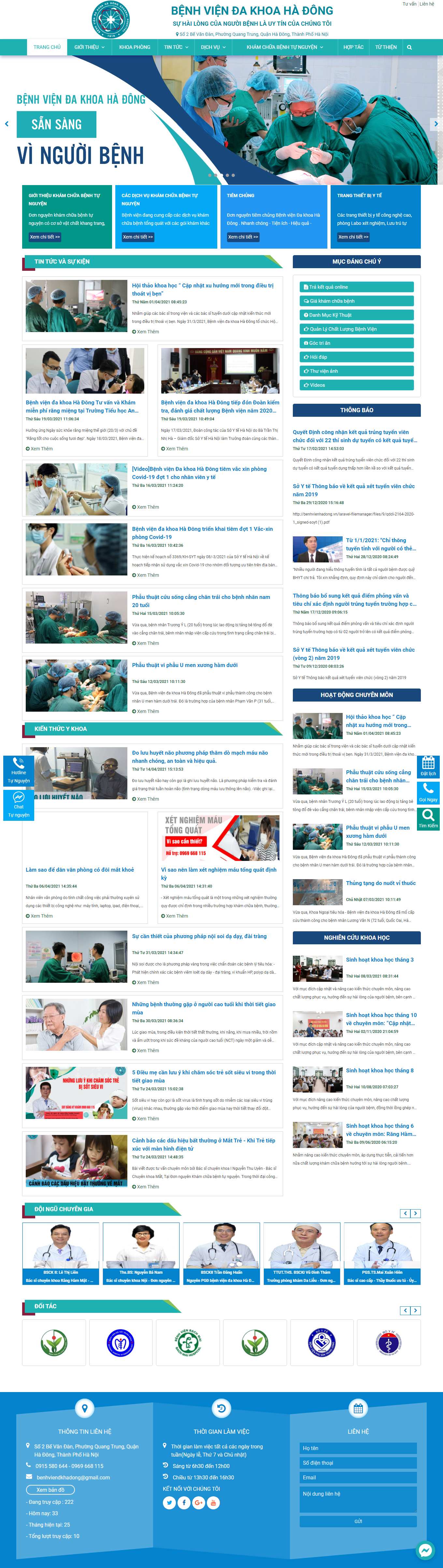 [yhoccongdong] Thiết kế Website Web y học - benhvienhadongvn