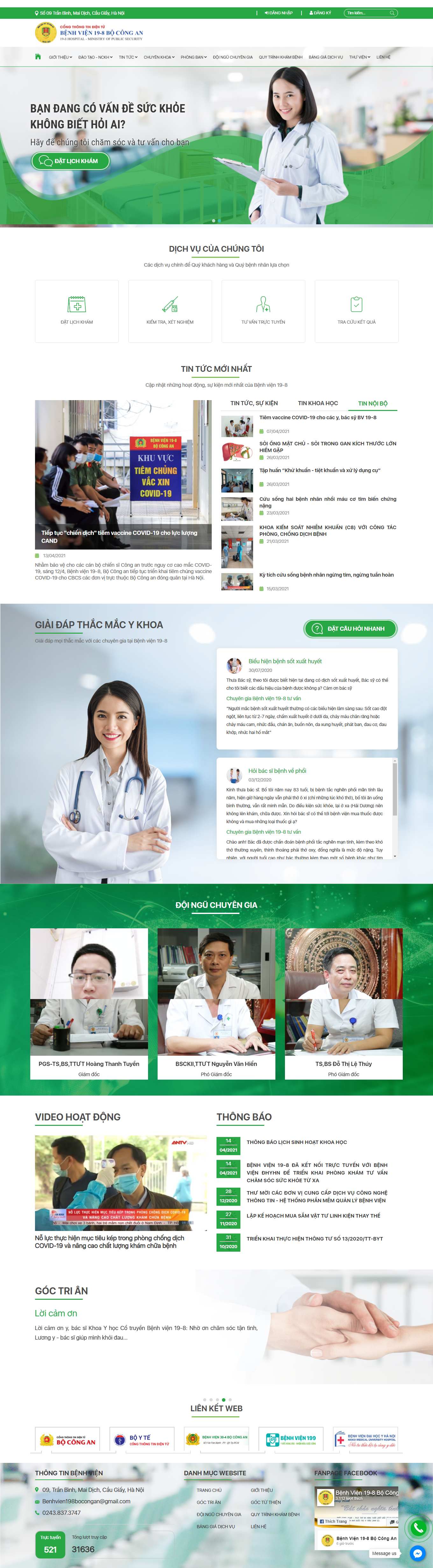 [yhoccongdong] Thiết kế Website Web y học - benhvien198net