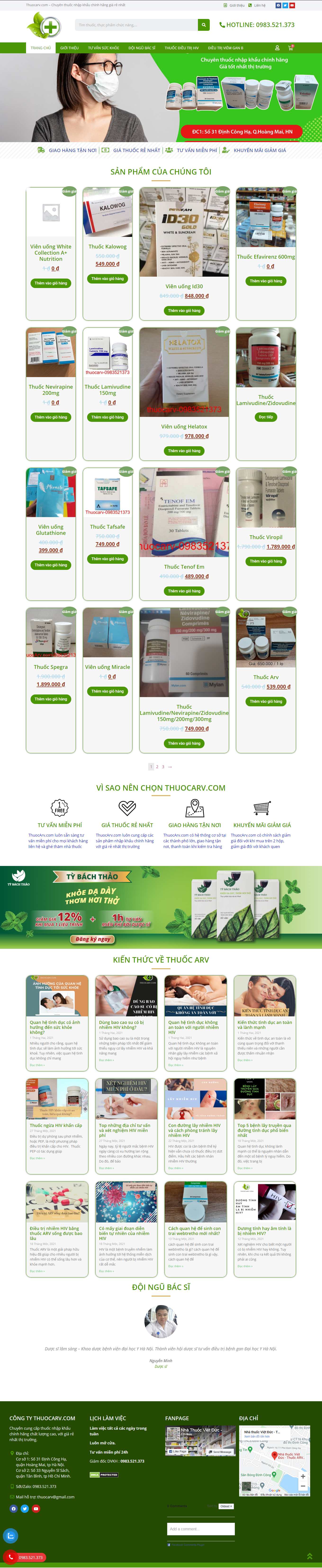 [yduocluanthanh] Thiết kế Website Web dược - thuocarvcom