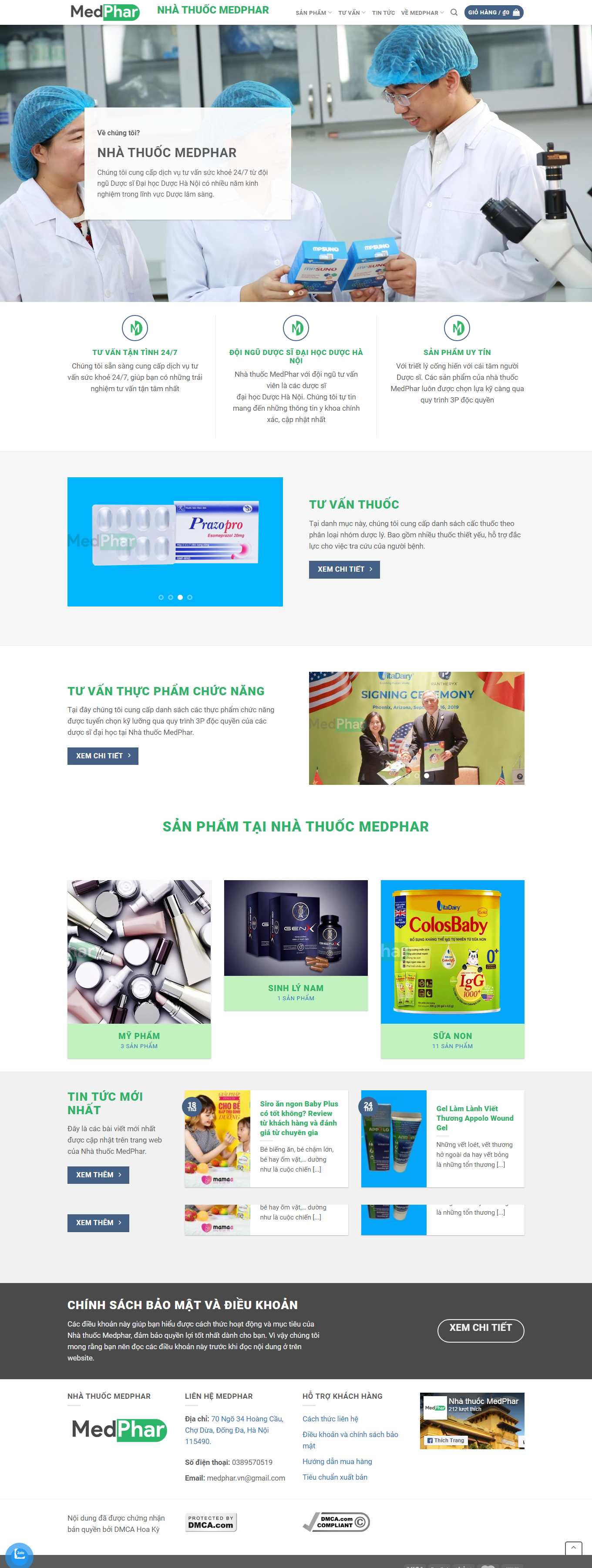 [yduocluanthanh] Thiết kế Website Web dược - nhathuocmedpharcom