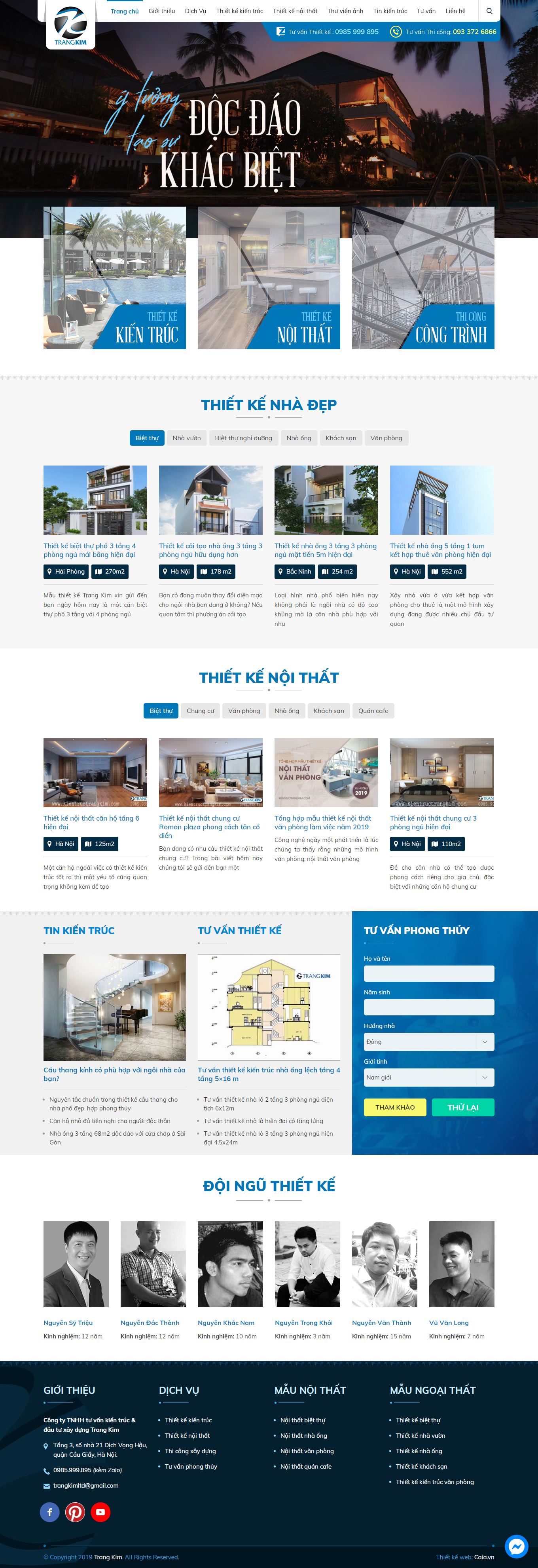 [kienviet] Thiết kế Website Web kiến trúc - kientructrangkimcom
