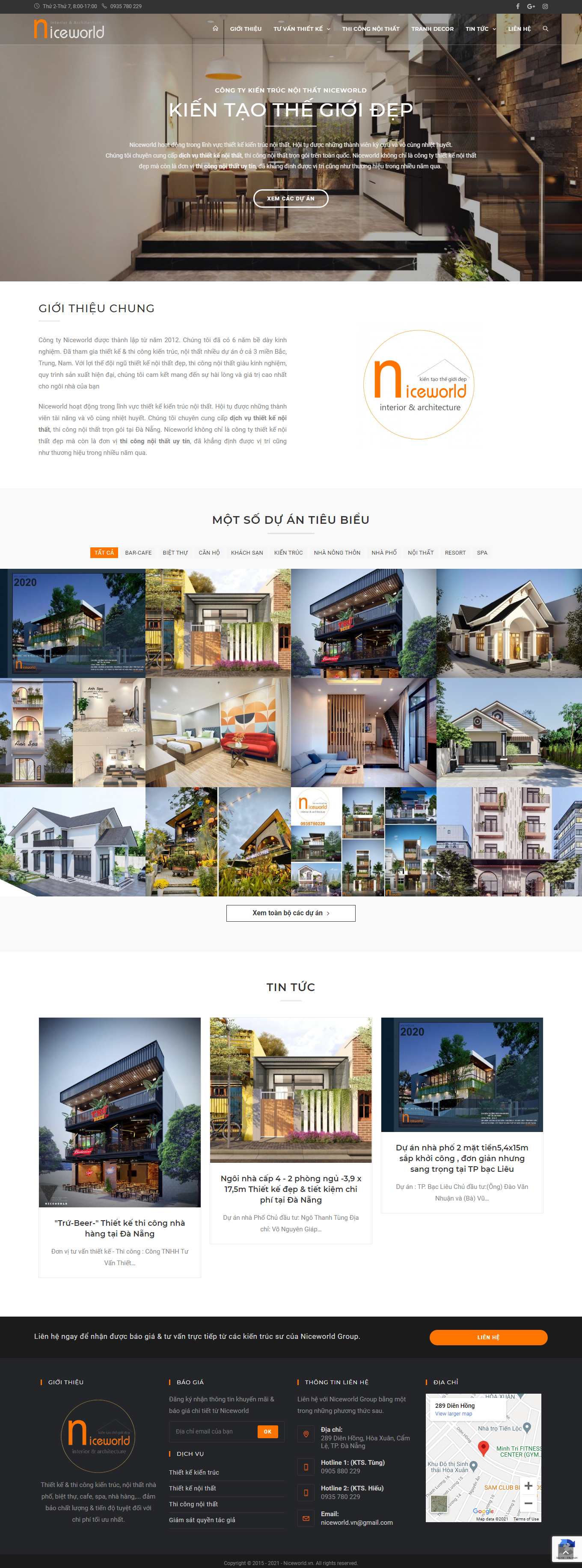 [kienviet] Thiết kế Website Web kiến trúc - niceworldvn