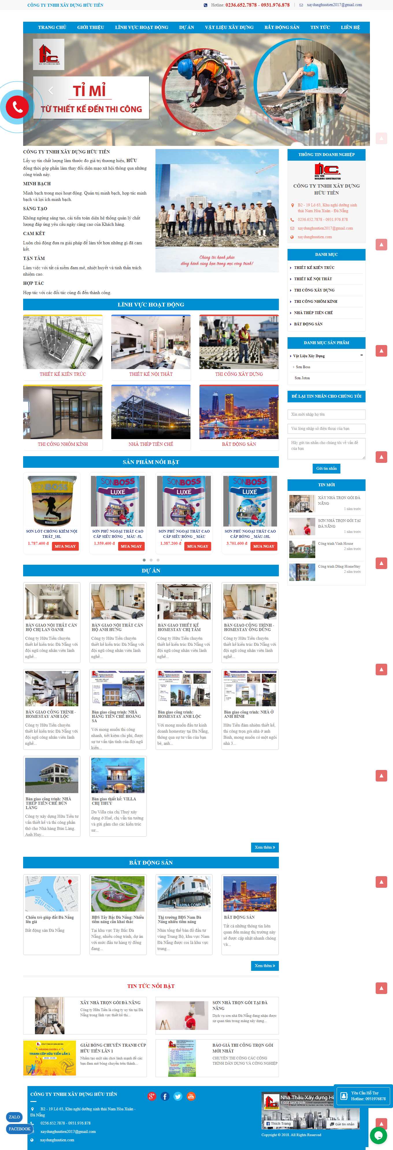 [kienviet] Thiết kế Website Web kiến trúc - xaydunghuutiencom