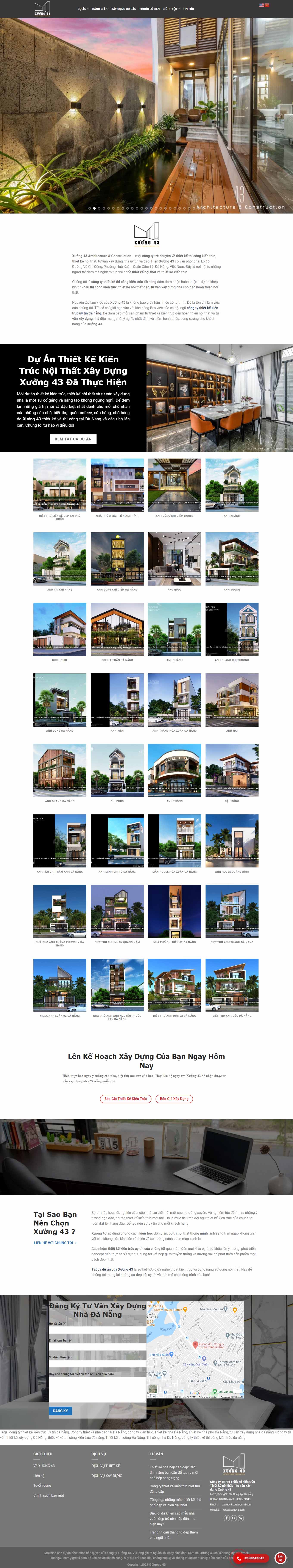 [kienviet] Thiết kế Website Web kiến trúc - xuong43com