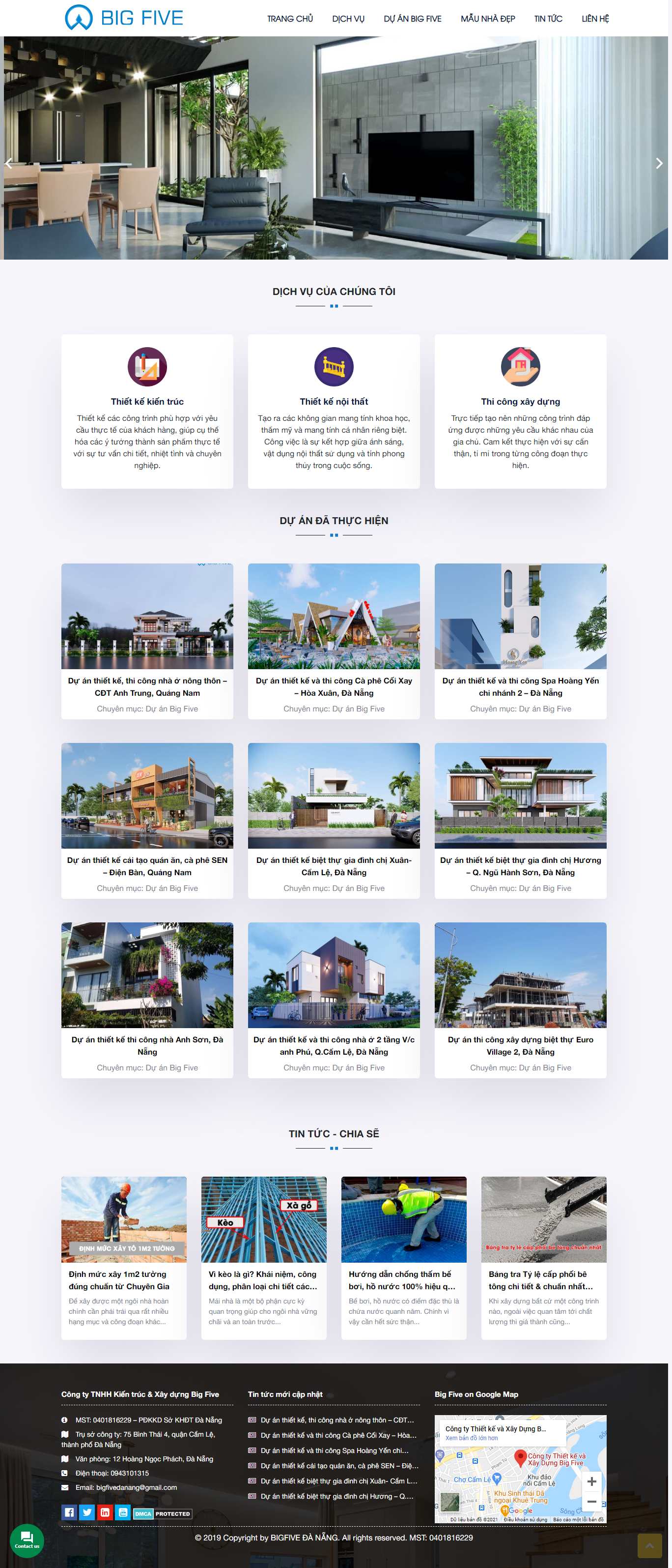 [kienviet] Thiết kế Website Web kiến trúc - bigfivedanangcom