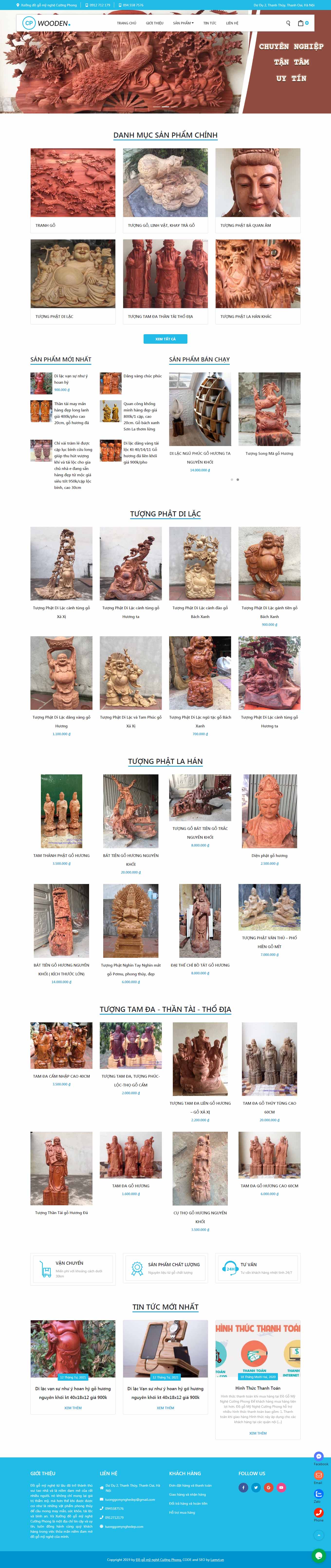 [tuongdamynghe] Thiết kế Website Web điêu khắc - tuonggomynghedepcom