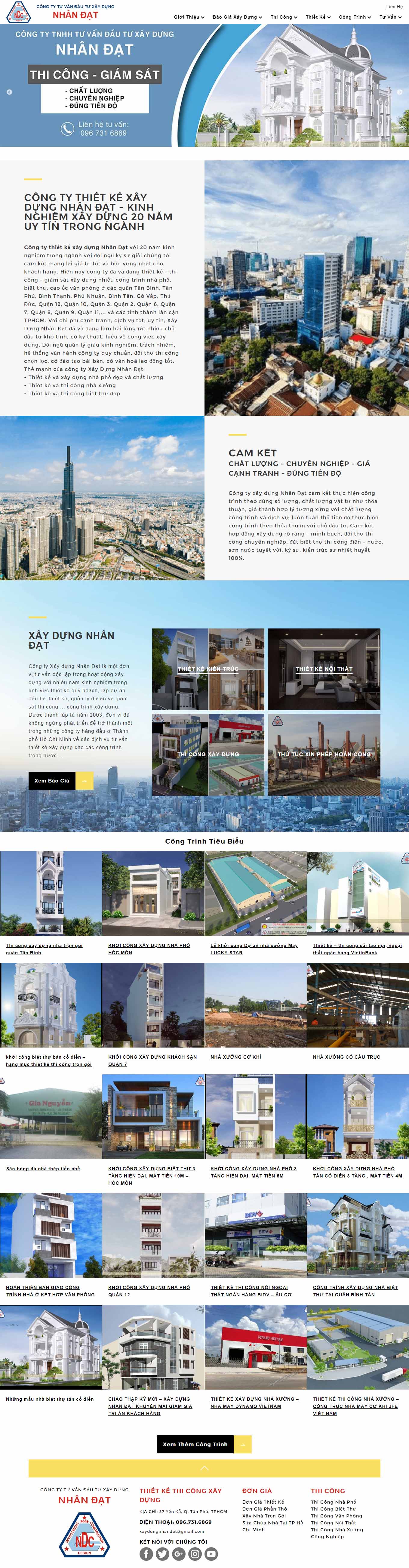 Thiết kế Website Web vật liệu xây dựng - xaydungnhandatcomvn