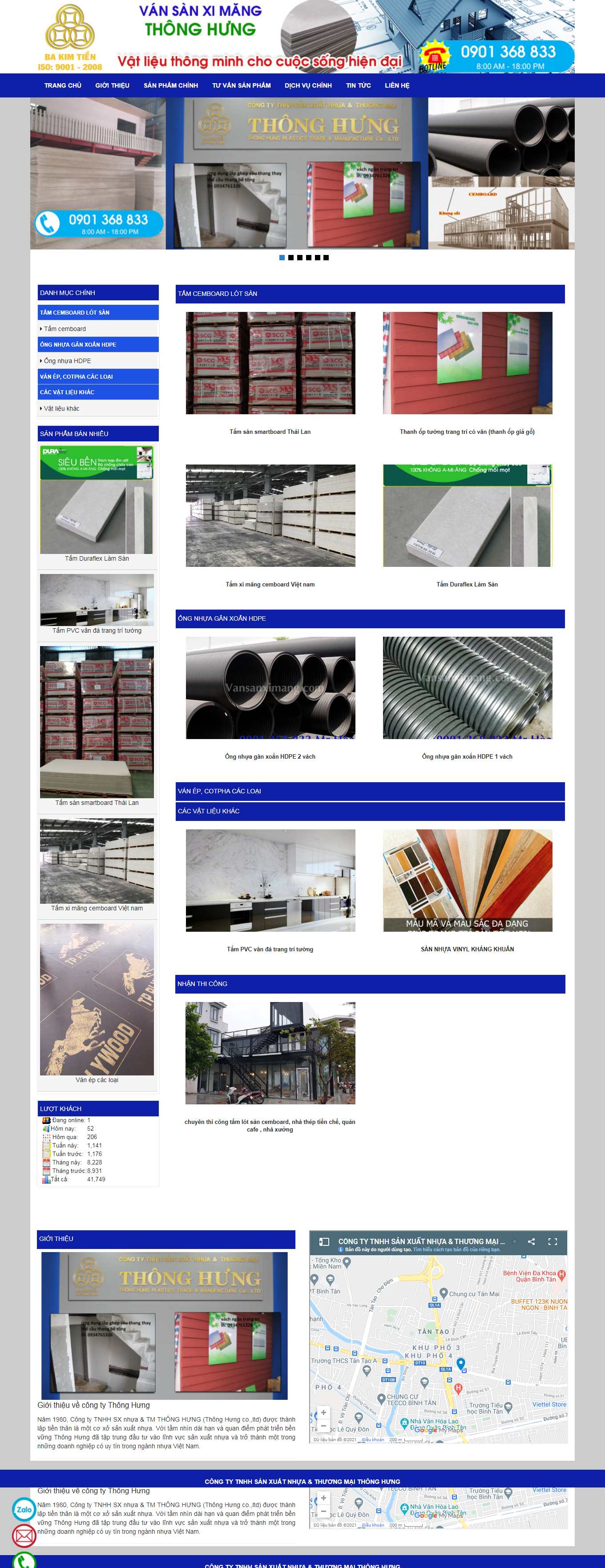 Thiết kế Website Web vật liệu xây dựng - vansanximangcom