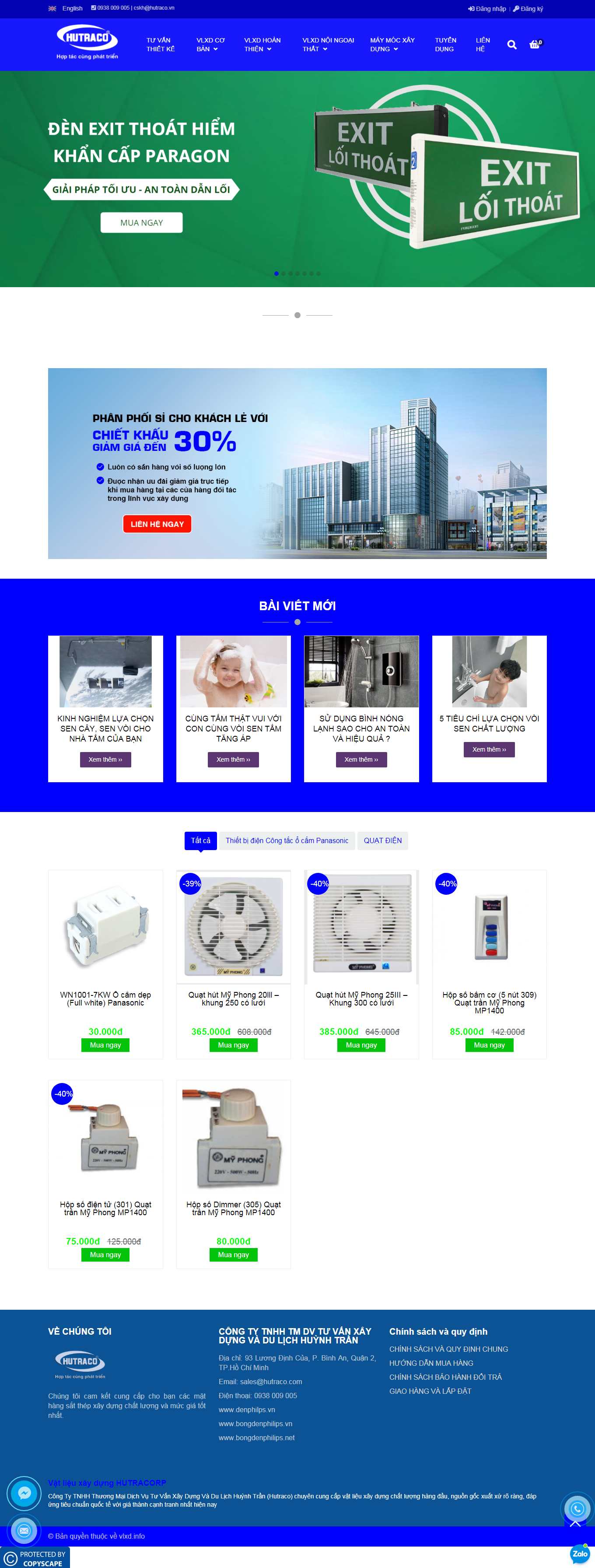 Thiết kế Website Web vật liệu xây dựng - vlxdinfo