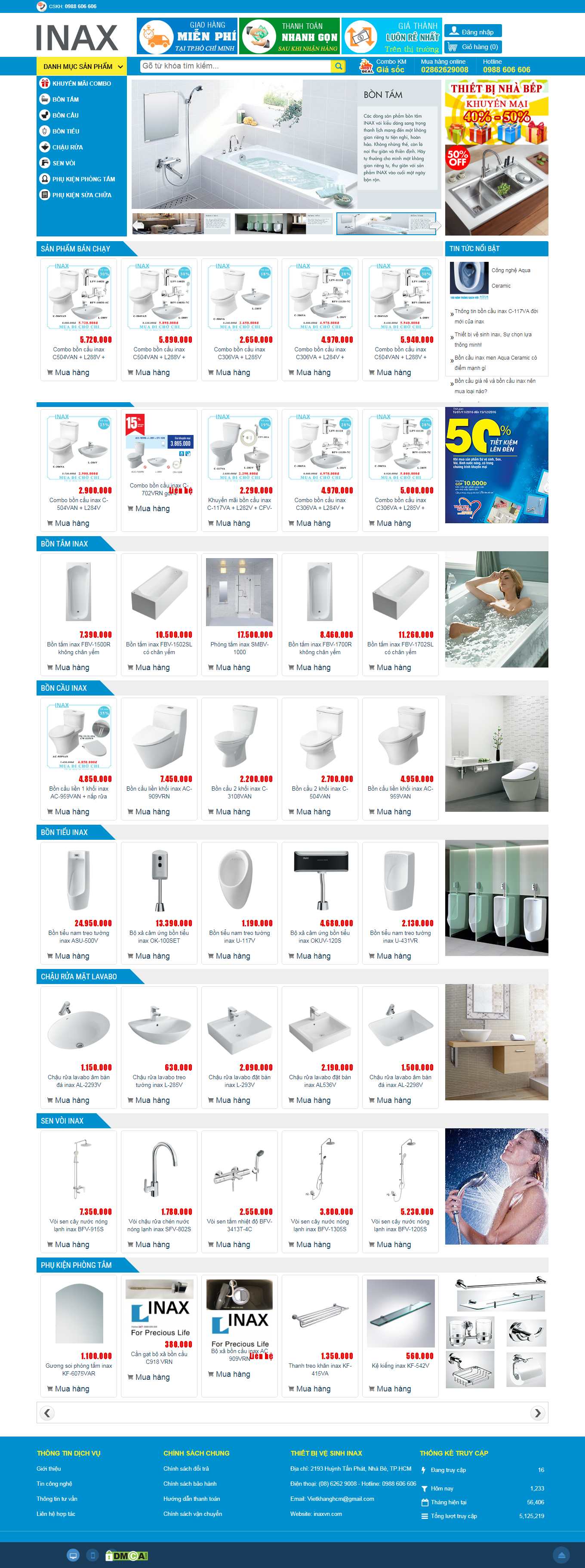 [hethongthietbivesinh] Thiết kế Website Web sen vòi - inaxvncom