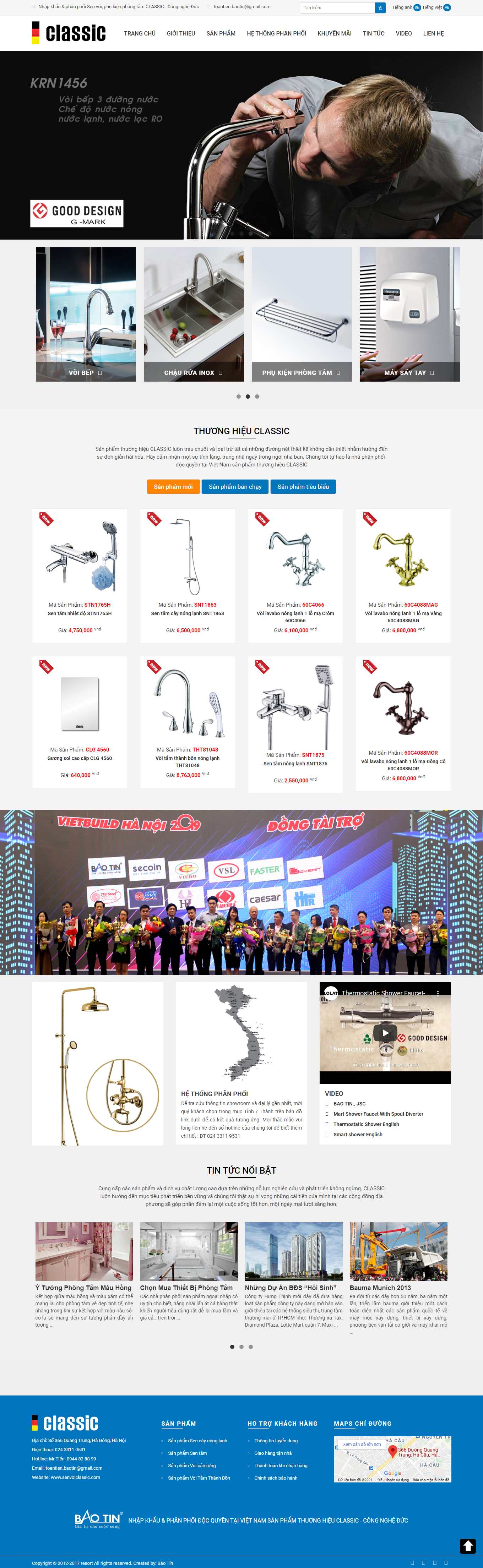 [hethongthietbivesinh] Thiết kế Website Web sen vòi - wwwsenvoiclassiccom