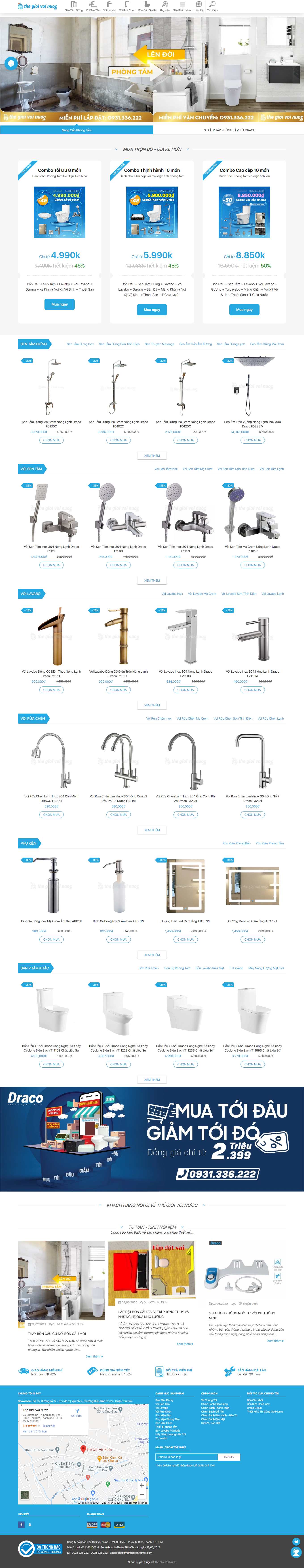 [hethongthietbivesinh] Thiết kế Website Web sen vòi - thegioivoinuocvn