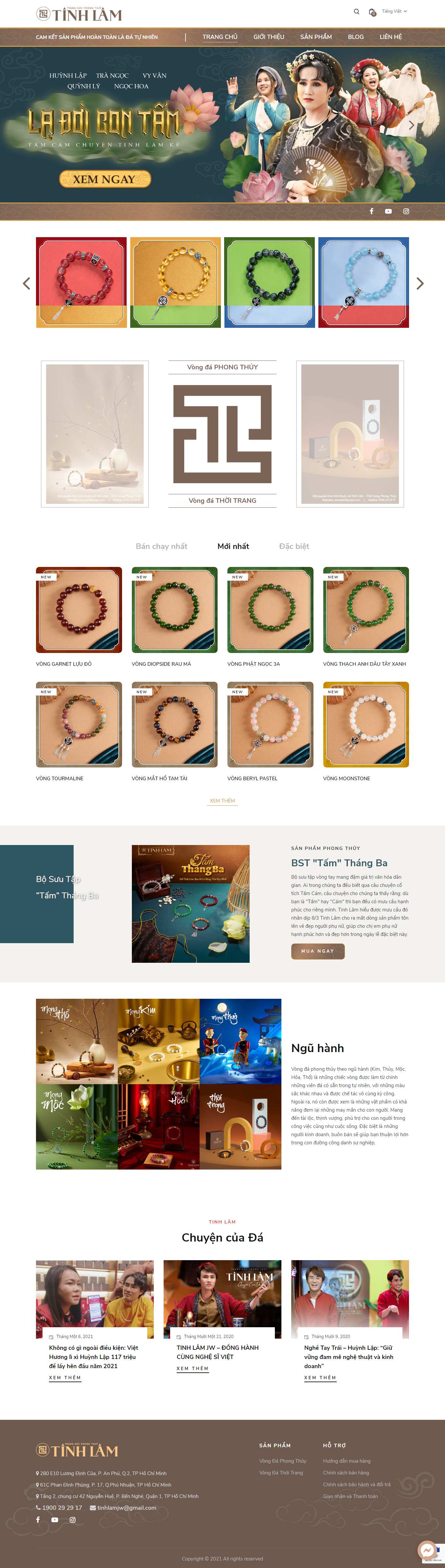 [trangsucvt] Thiết kế Website Web vòng tay phong thủy - tinhlamjwcom