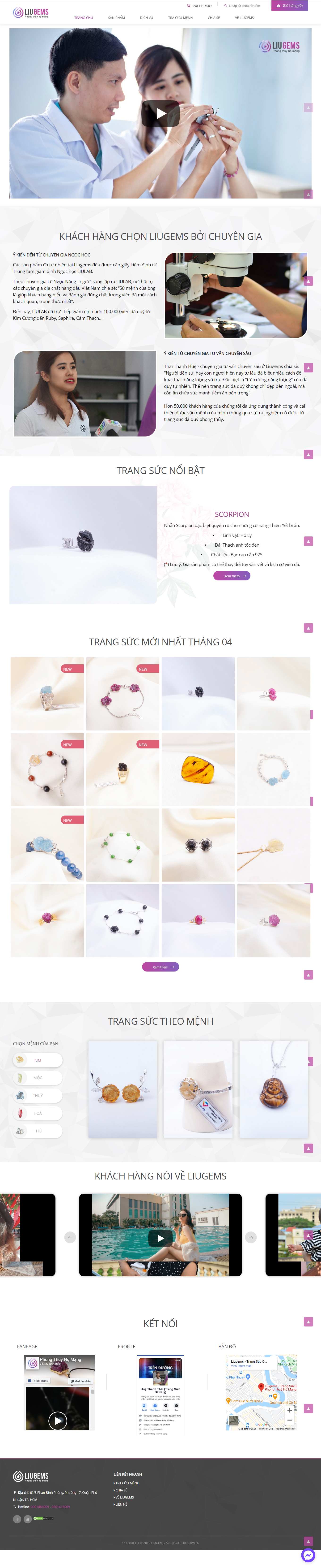 [trangsucvt] Thiết kế Website Web vòng tay phong thủy - liucomvn