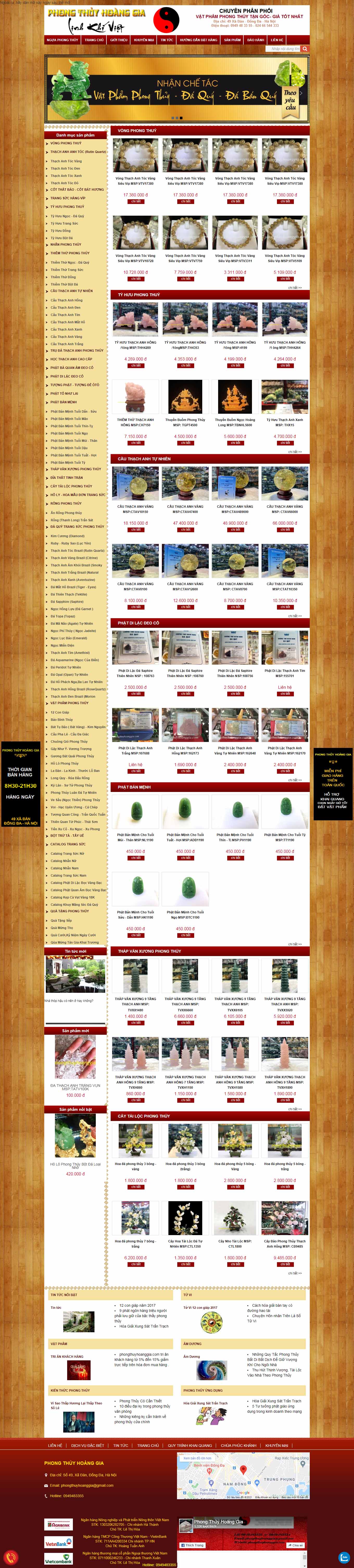 [trangsucvt] Thiết kế Website Web vòng tay phong thủy - phongthuyhoanggiacom