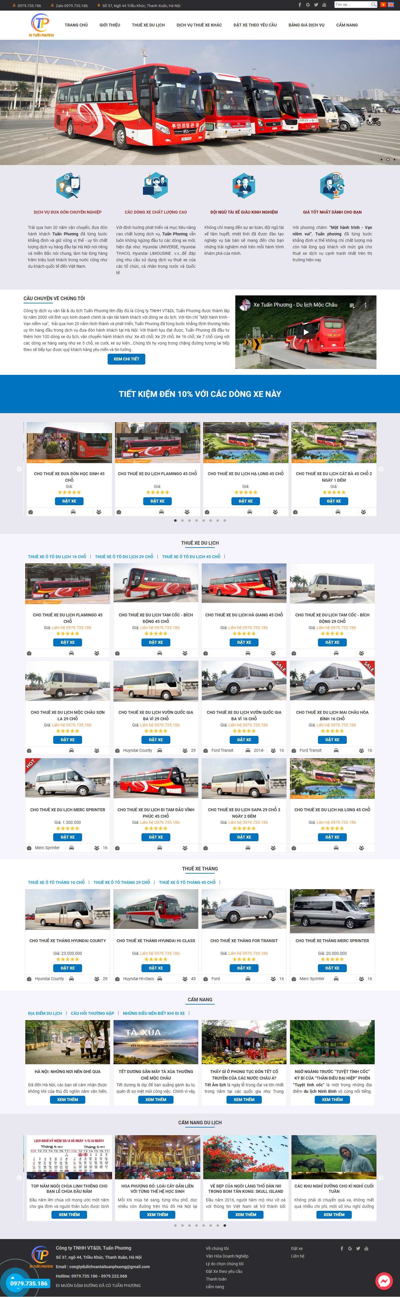 Thiết kế Website Web đẹp nhất - xetuanphuongvn