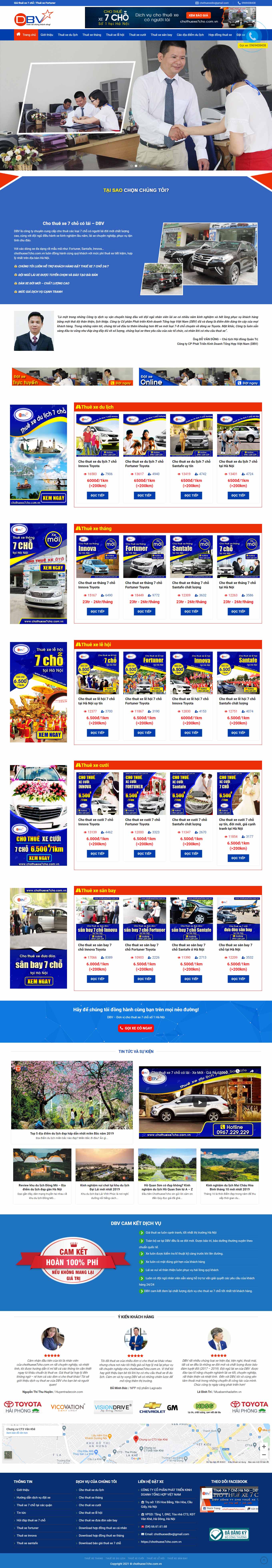 Thiết kế Website Web đẹp nhất - chothuexe7chocomvn