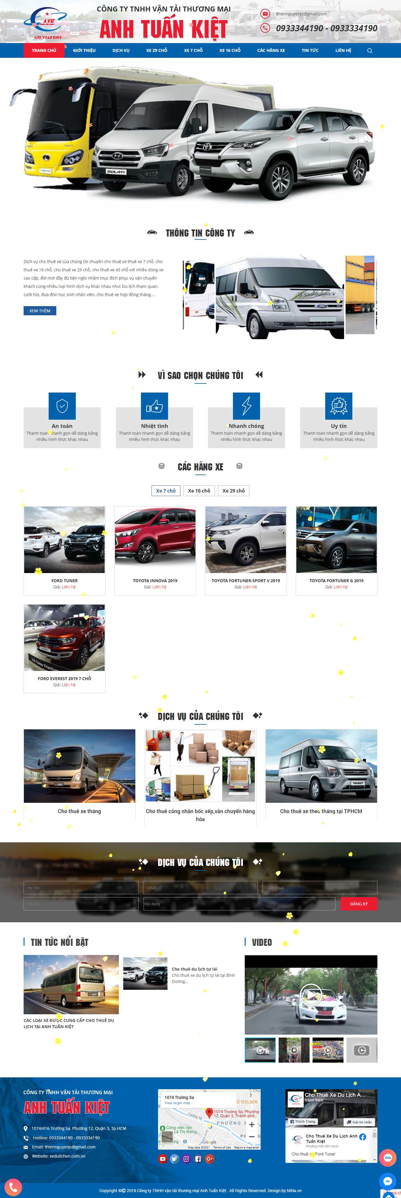 Thiết kế Website Web đẹp nhất - xedulichvncomvn