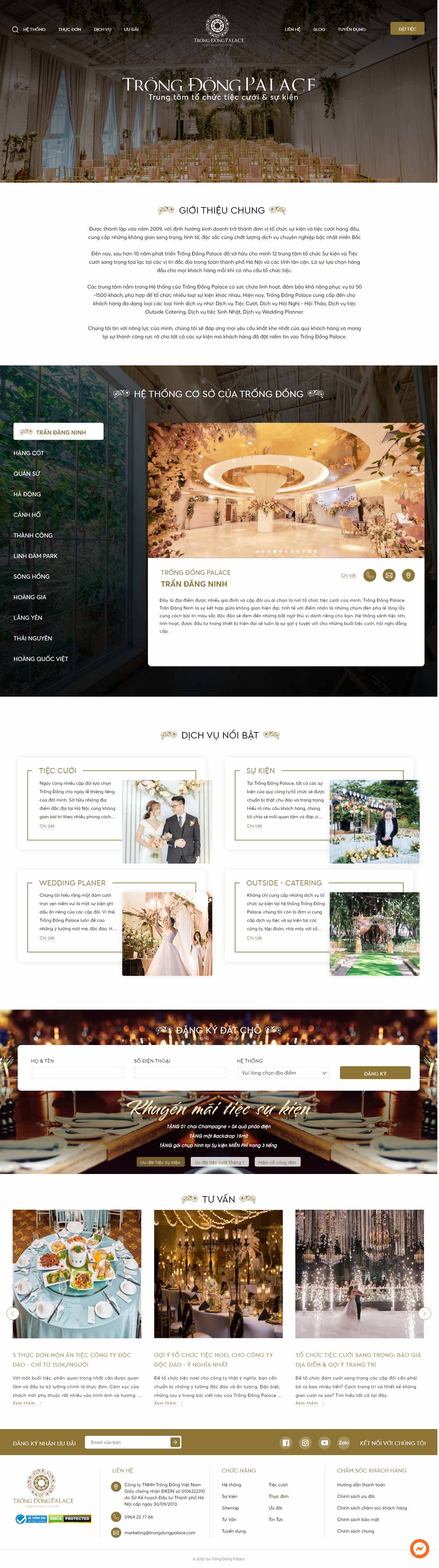 Thiết kế Website Web đẹp nhất - trongdongpalacecom