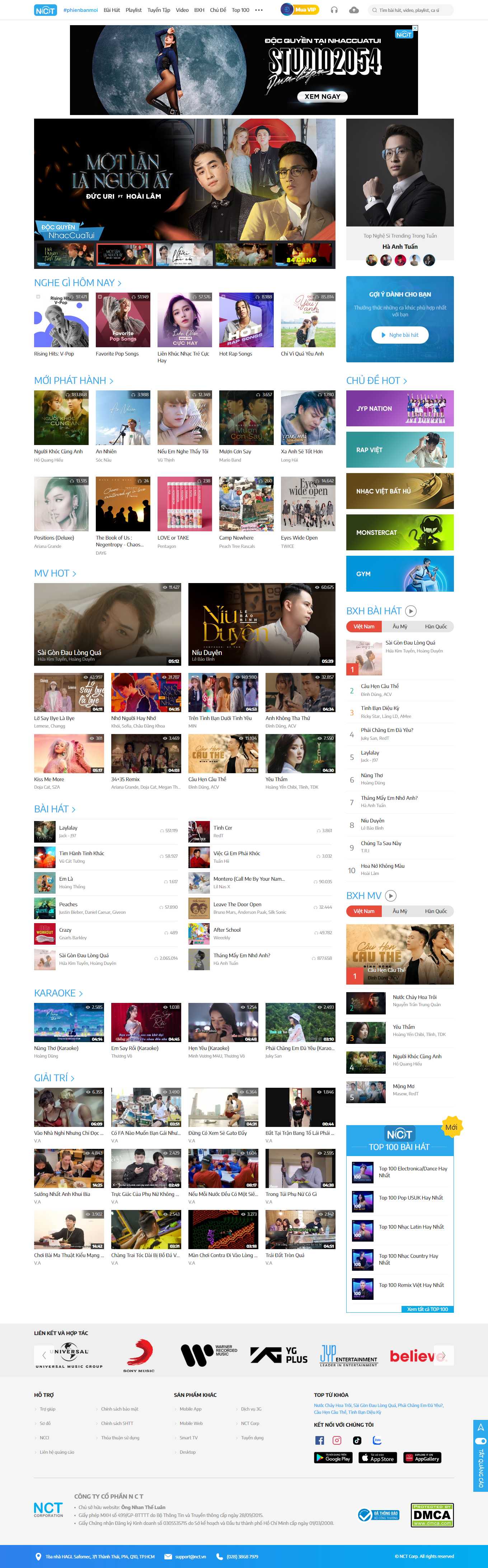[nhaccuatui] Thiết kế Website Web nhạc - wwwnhaccuatuicom