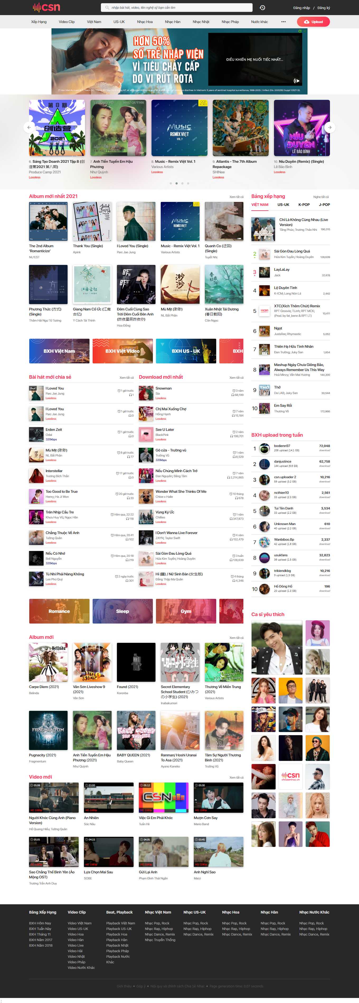 [nhaccuatui] Thiết kế Website Web nhạc - chiasenhacvn