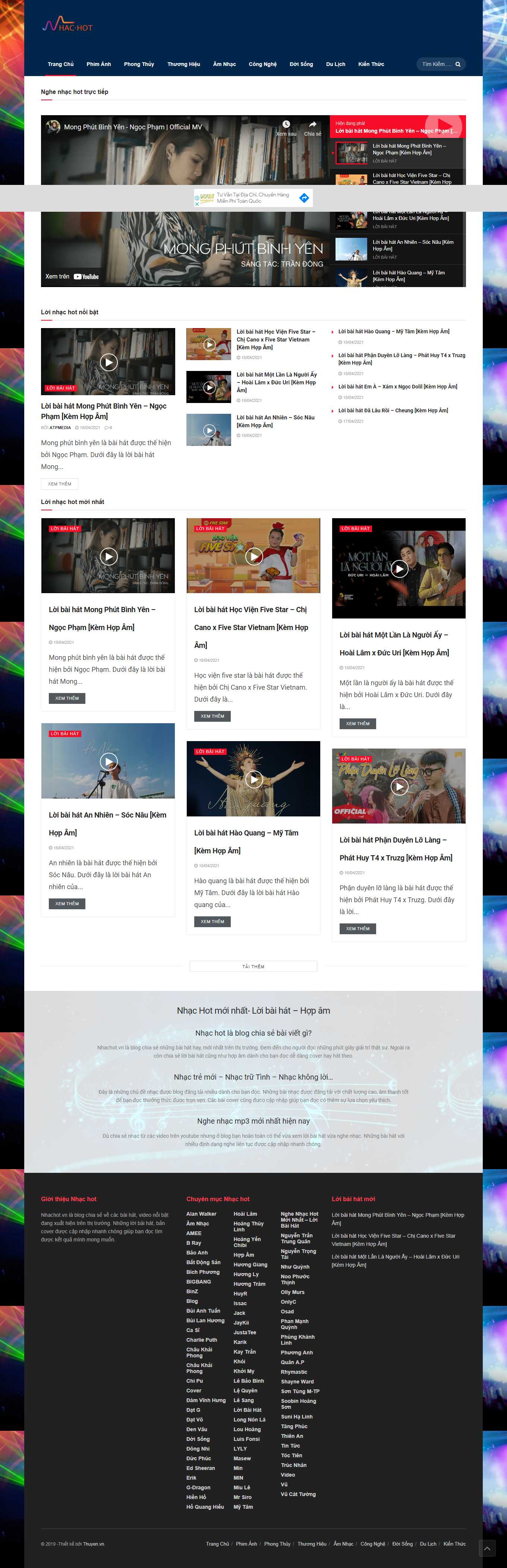 [nhaccuatui] Thiết kế Website Web nhạc - nhachotvn