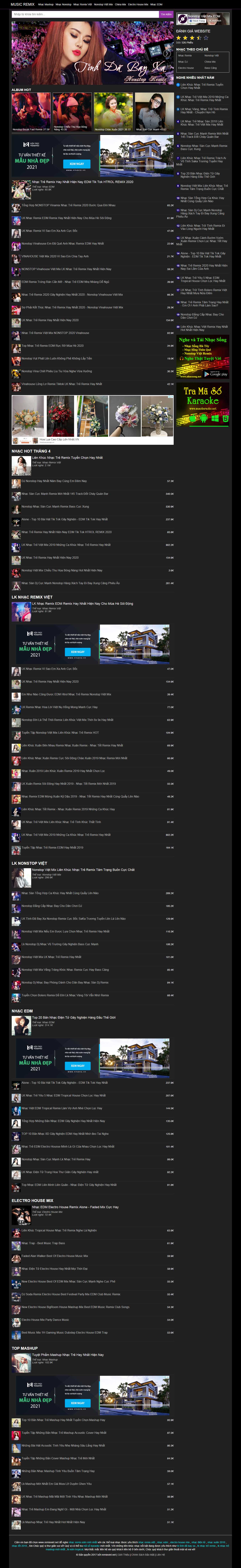 [nhaccuatui] Thiết kế Website Web nhạc - wwwremixvietnet