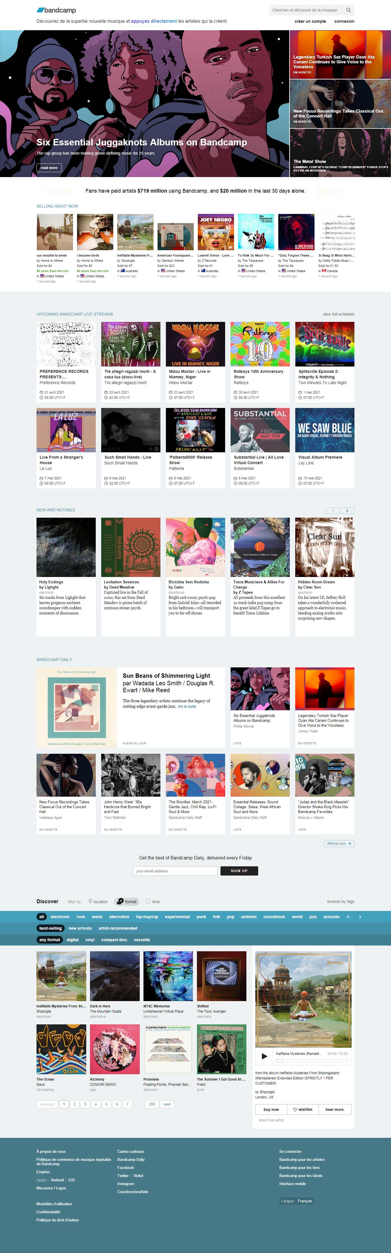 [nhaccuatui] Thiết kế Website Web nhạc - bandcampcom