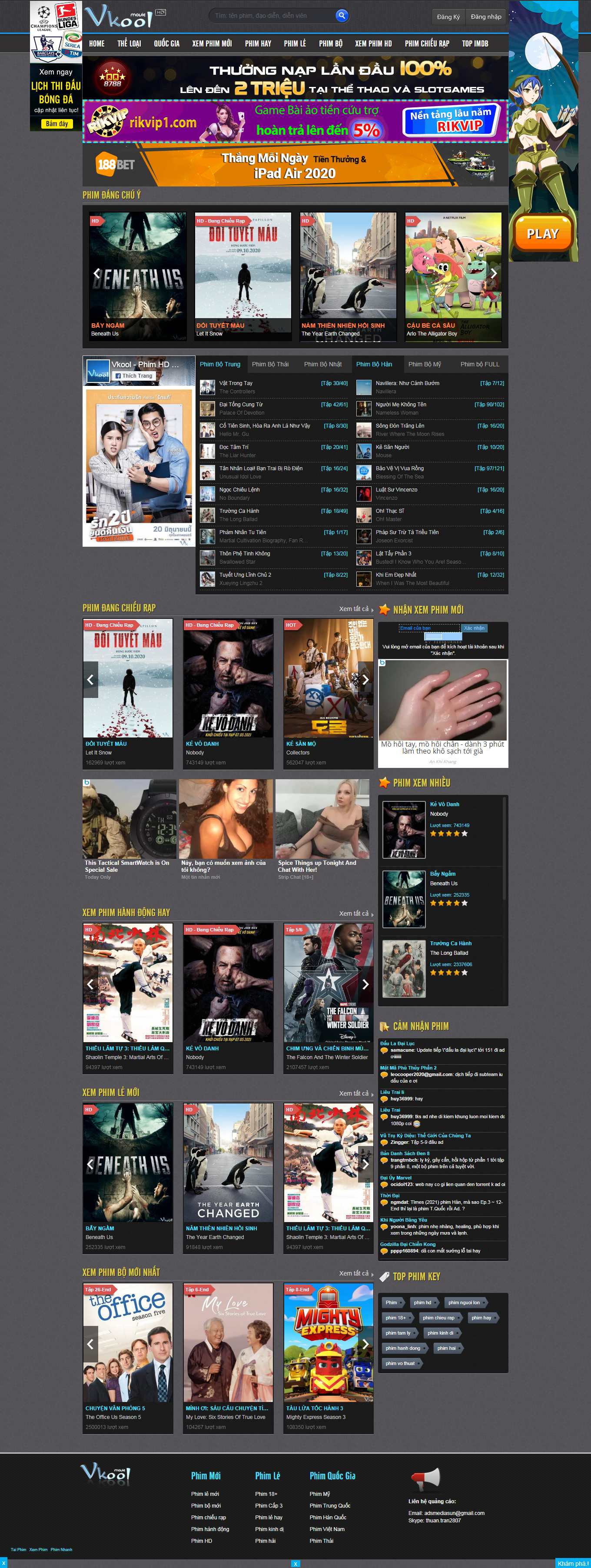 Thiết kế Website Web phim - movievkoolnet