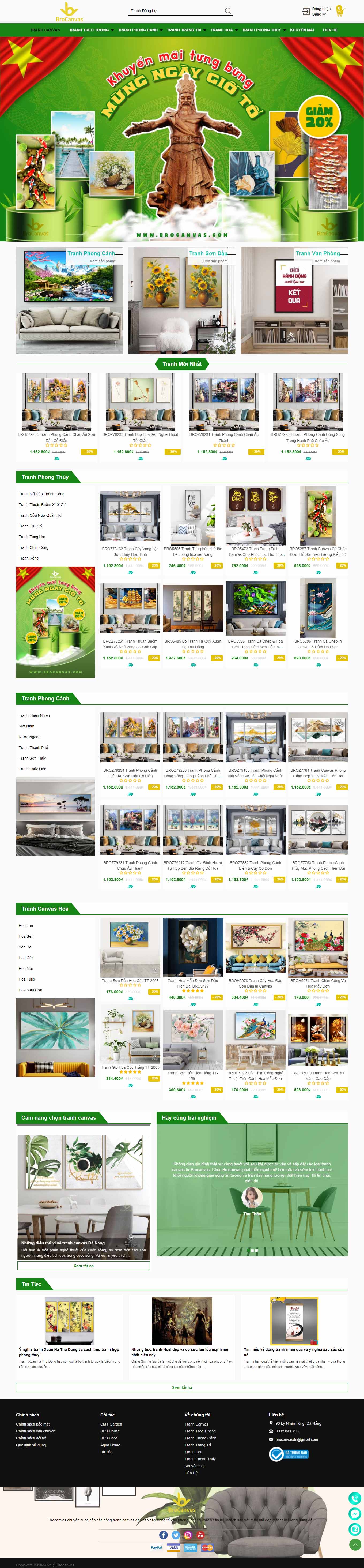 [langtranhviet] Thiết kế Website Web tranh ảnh - brocanvascom