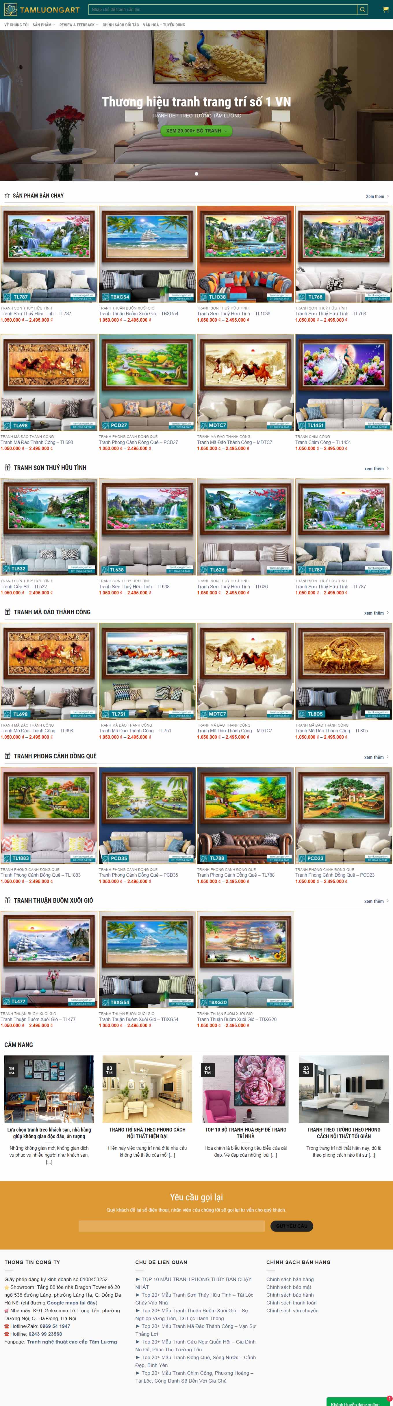 [langtranhviet] Thiết kế Website Web tranh ảnh - tamluongartvn