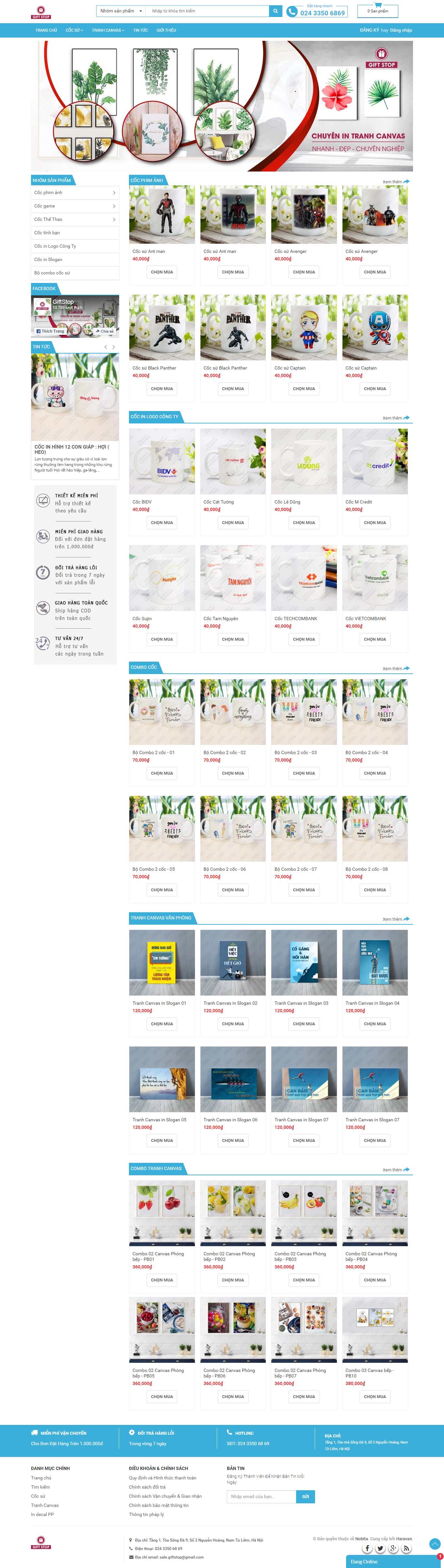 [langtranhviet] Thiết kế Website Web tranh ảnh - giftstopvn