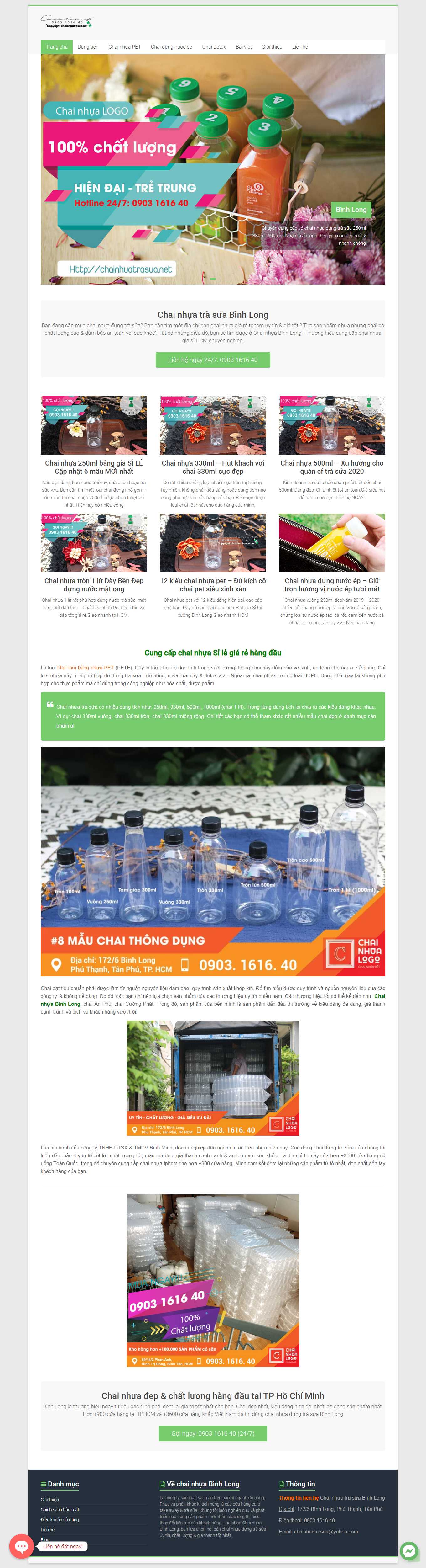 Thiết kế Website Web mẫu có sẵn - chainhuatrasuanet