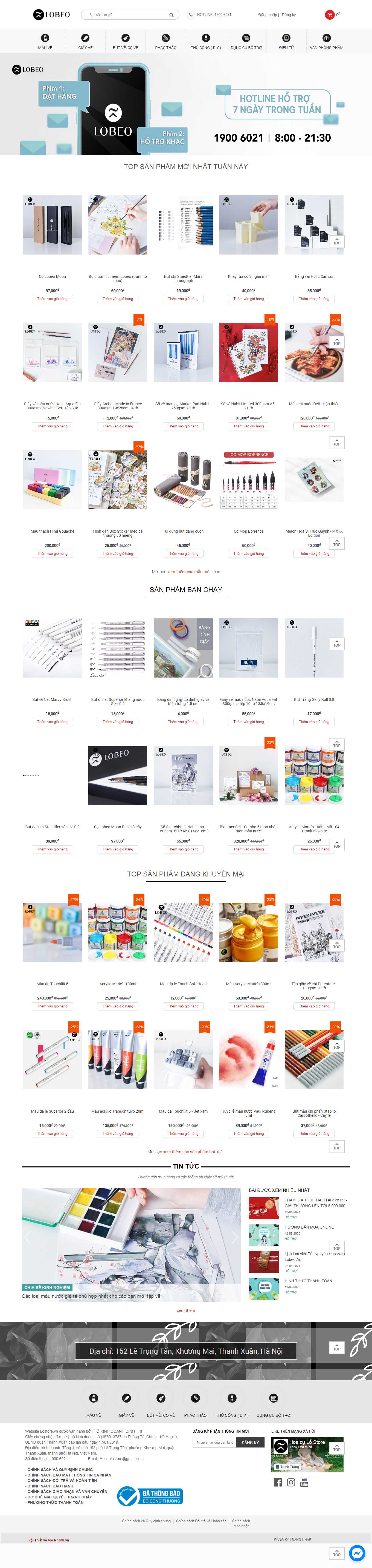 Thiết kế Website Web mẫu có sẵn - lostorevn